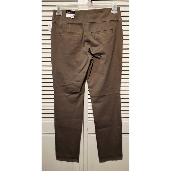 NWT Lee Sculpting Slim Leg Pants Medium Size 6 Brown - Picture 5 of 8